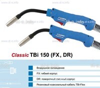 Горелка для полуавтоматической сварки TBi 150-DR-blue-ESG, с поворотным корпусом, длина 3 метра - st-e.info - Тула