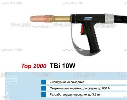 Горелка для полуавтоматической сварки TBiP 10W-black-RWZ (Pistol handle/straight), длина 5 м. - st-e.info - Тула